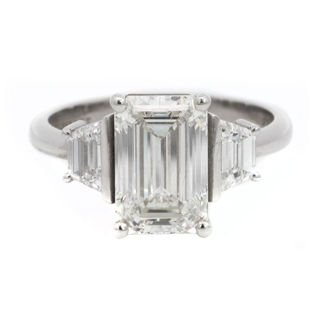 3.89ct Emerald Cut Lab Grown Diamond Ring – Zermatt Diamonds